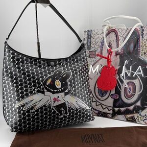 Moynat Black and White Graphic Shoulder Bag Limited Edition- Labubu Collab